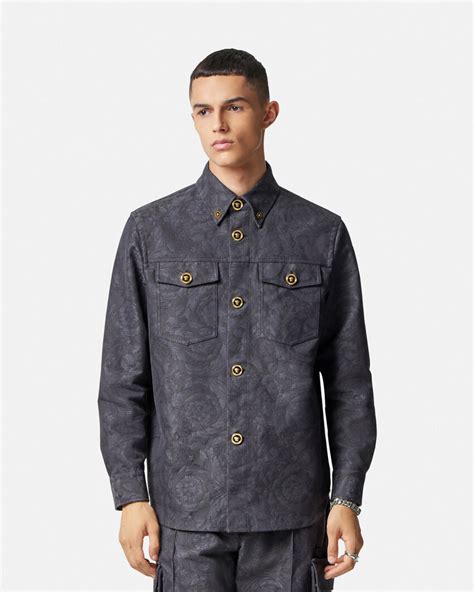 completo versace bimbo|Barocco Jacquard Overshirt Gray .